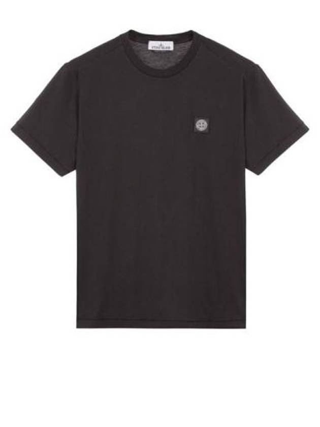 Slimfit Cotton Jersey Short Sleeve T-shirt Black - STONE ISLAND - BALAAN 2