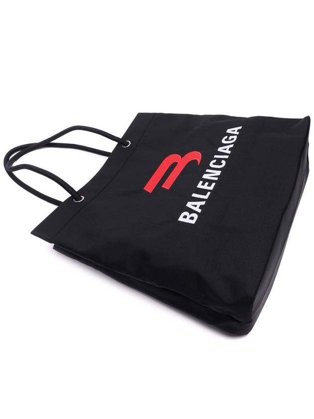 Explorer Embroidered Logo Tote Bag Black - BALENCIAGA - BALAAN 6