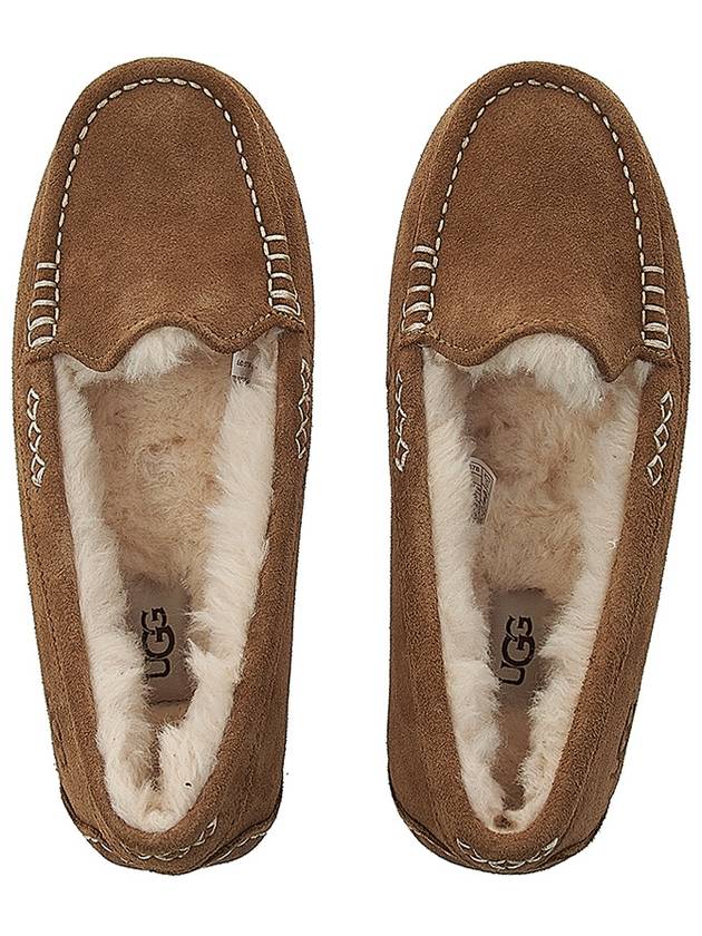 Ansley Fur Moccasin Loafer Chestnut - UGG - BALAAN.