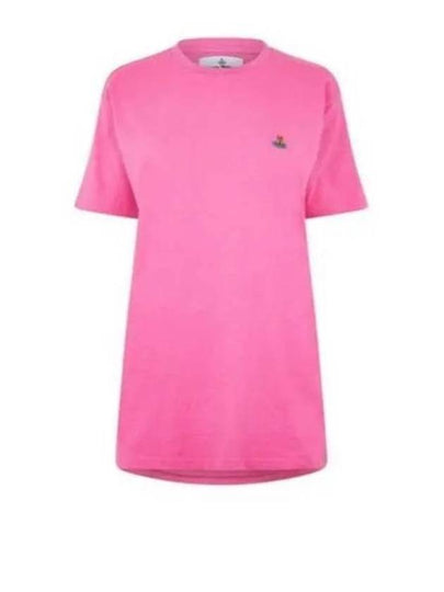 ORB Logo Cotton Short Sleeve T-Shirt Pink - VIVIENNE WESTWOOD - BALAAN 2