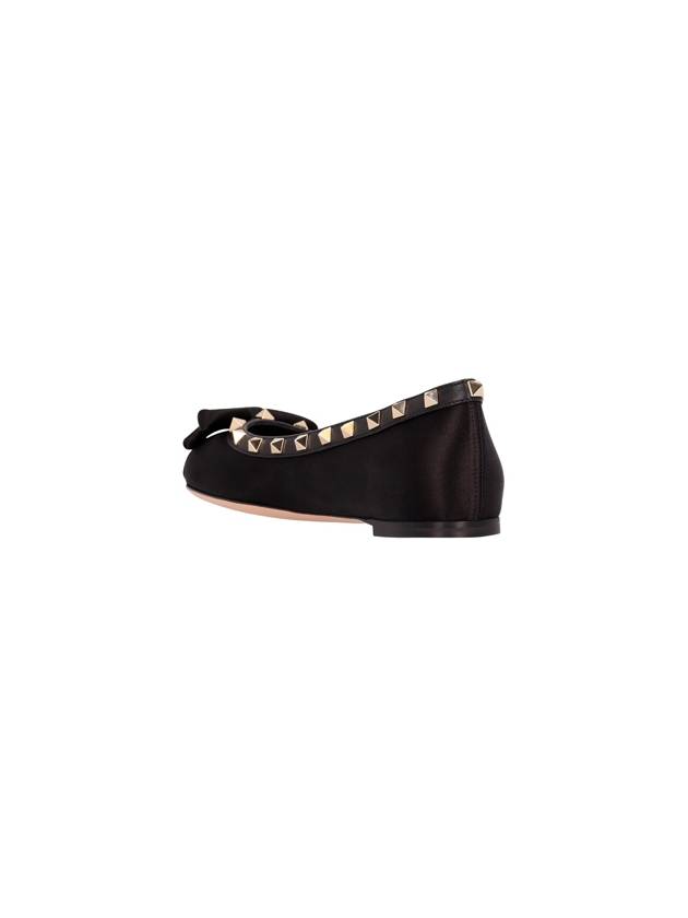 Rockstud Patent Leather Ballerina Black - VALENTINO - BALAAN 4