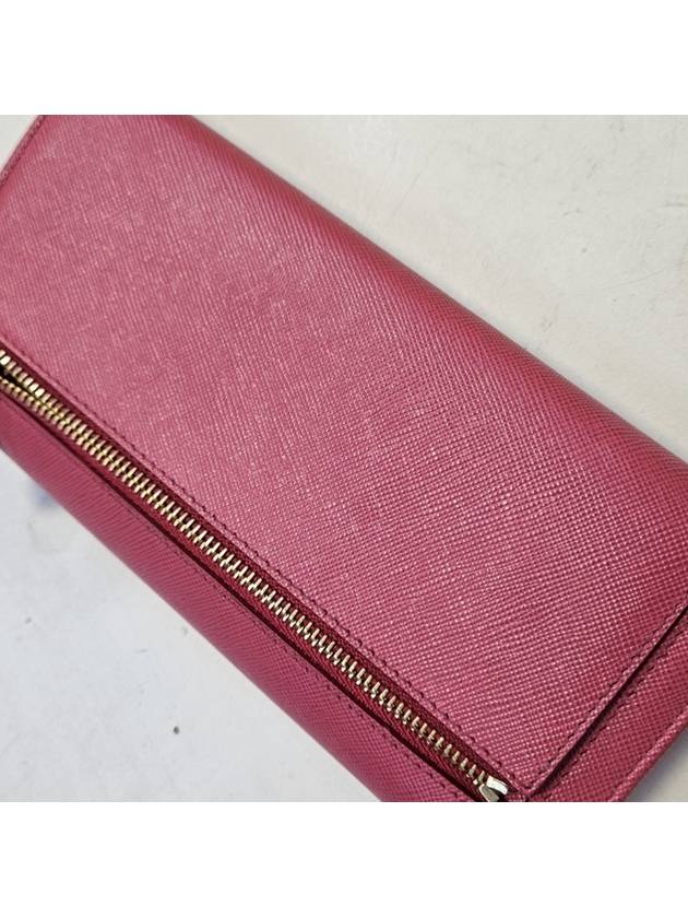 Saffiano 1MH132 pink long wallet - PRADA - BALAAN 6