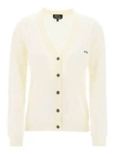 Bella Logo Embroidery Cardigan Ivory - A.P.C. - BALAAN 2