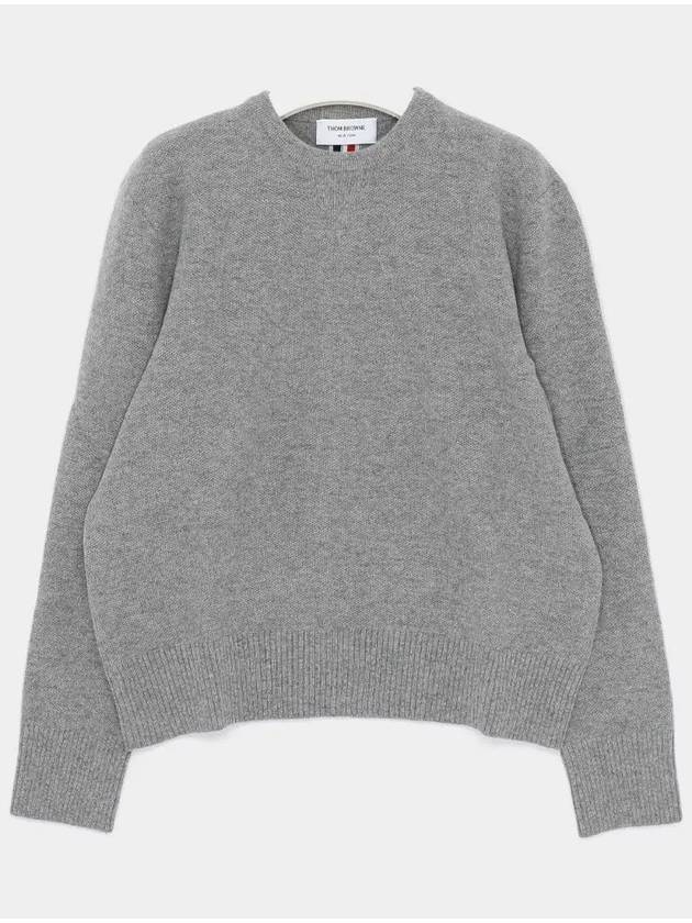 Arm Band Merino Wool Pique Knit Top Grey - THOM BROWNE - BALAAN 3