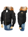 Gold Series Red Fur Bomber Jacket Black - MOOSE KNUCKLES - BALAAN 2