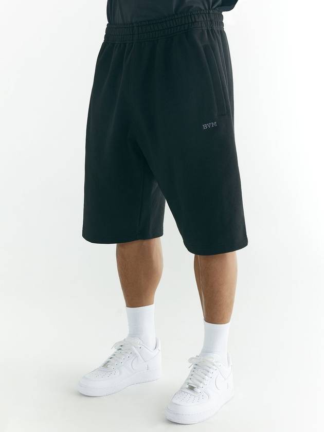 Heavy Sweatshirt Bermuda Pants Black - BOOVOOM - BALAAN 2