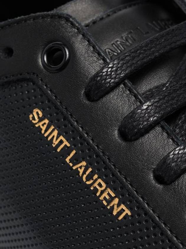 Court Classic Perforated Leather Low Top Sneakers Black - SAINT LAURENT - BALAAN 9