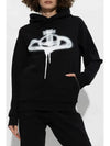 Spray ORB Logo Print Hoodie Black - VIVIENNE WESTWOOD - BALAAN 3