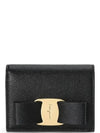 Vara Bow Gloss Flap Half Wallet Black - SALVATORE FERRAGAMO - BALAAN 2