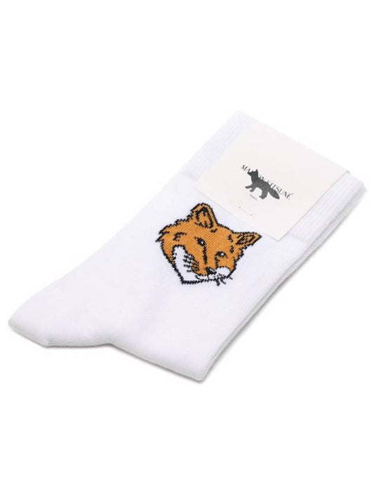 Fox Head Socks White - MAISON KITSUNE - BALAAN 2