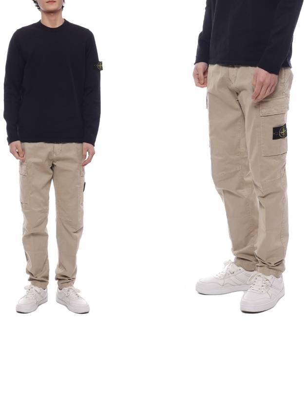 Compass Badge Cargo Straight Pants Beige - STONE ISLAND - BALAAN 2