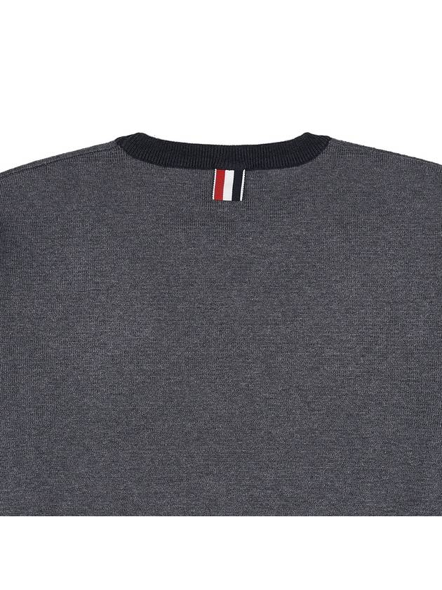 RWB Striped Crew Neck Knit Top Grey - THOM BROWNE - BALAAN 10