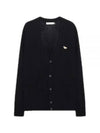 Baby Fox Patch Cosy Cardigan Black - MAISON KITSUNE - BALAAN 2