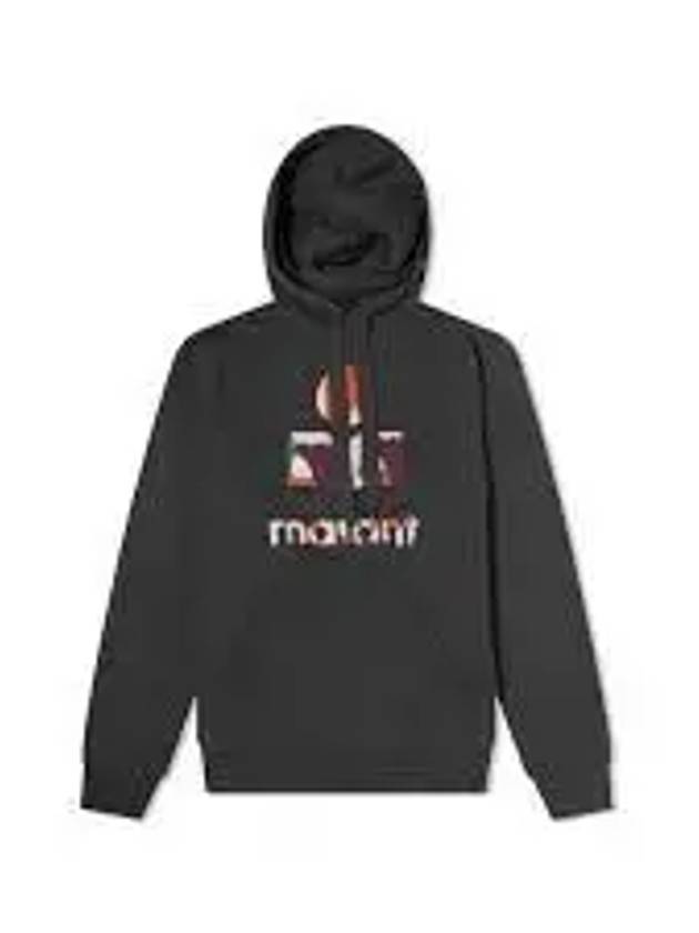 Mansel Big Logo Print Hoodie Fade Night - ISABEL MARANT - BALAAN 2