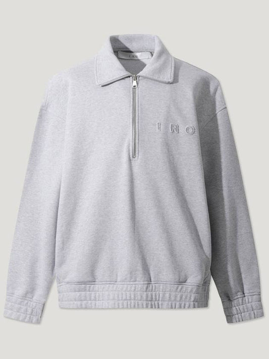 Gray embroidered logo half zip up - IRO - BALAAN 1