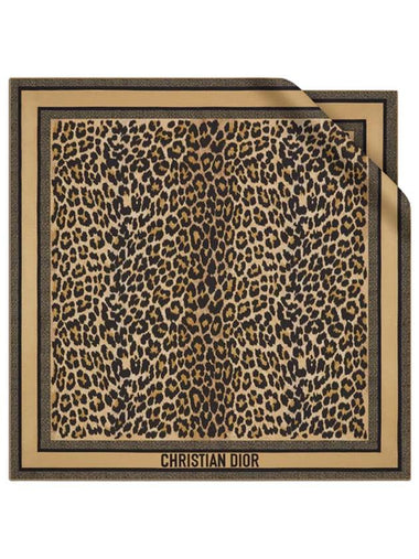 Twin Mizza 90 Square Leopard Print Silk Scarf - DIOR - BALAAN 1