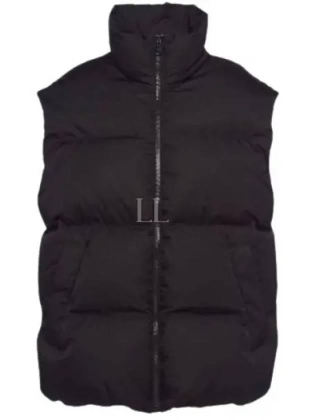 Oversized Re-Nylon Down Vest Black - PRADA - BALAAN 2