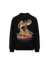 Volcano Back Logo Cotton Sweatshirt Black - WOOYOUNGMI - BALAAN 1