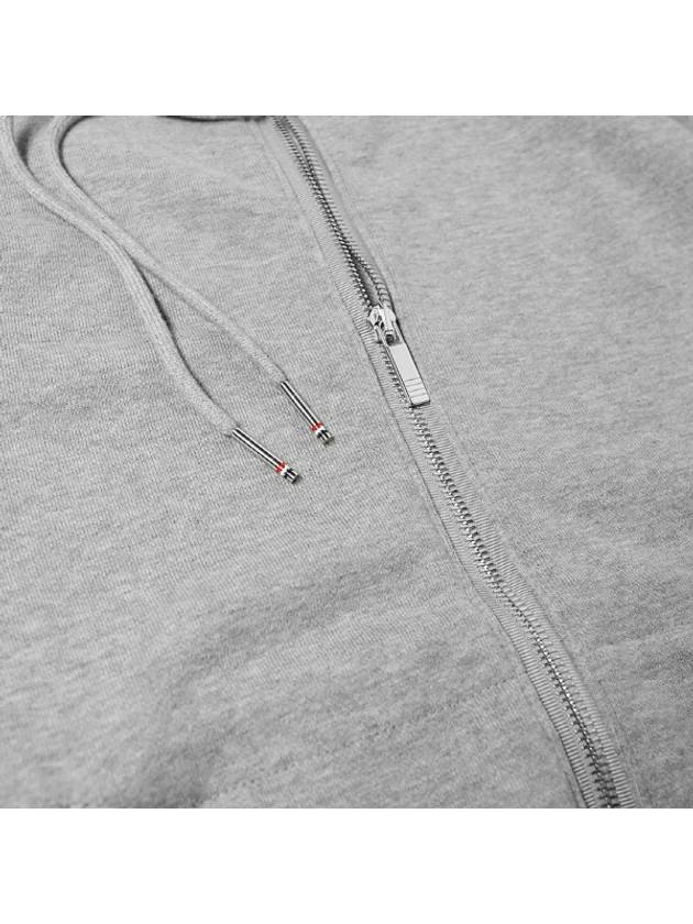 Engineered 4 Bar Diagonal Zip Up Hoodie Light Grey - THOM BROWNE - BALAAN 4