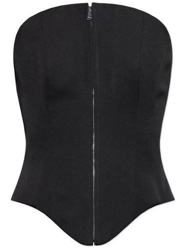 Alexander McQueen Wool Corset, Women's, Black - ALEXANDER MCQUEEN - BALAAN 1