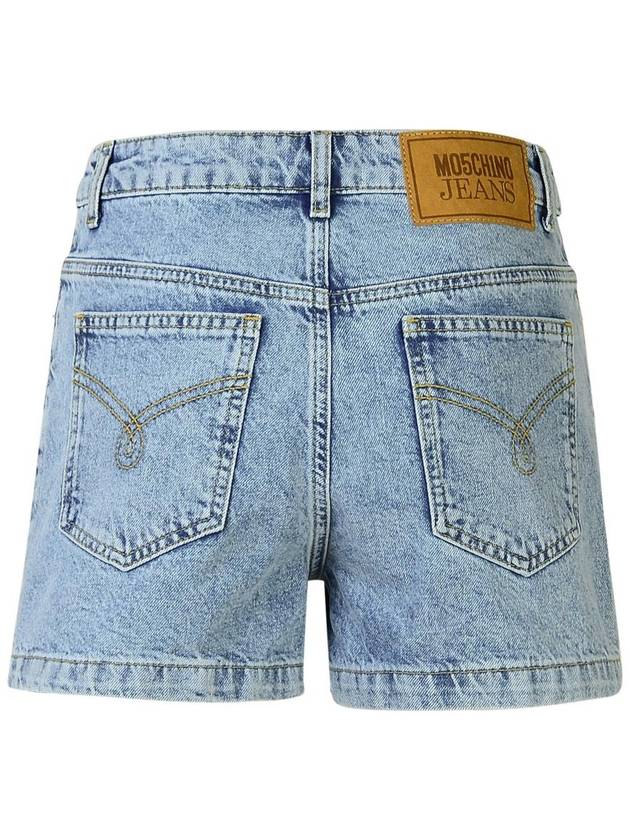 Fading washed denim shorts blue - MOSCHINO - BALAAN 4