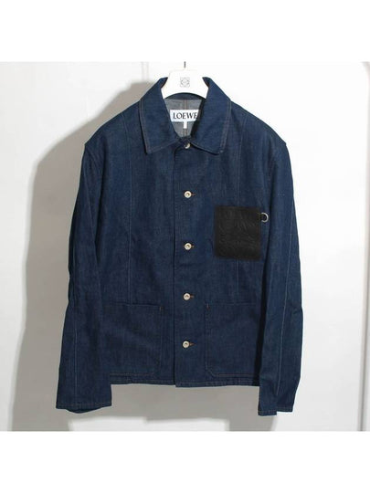 Pocket Workwear Denim Jacket Navy - LOEWE - BALAAN 2