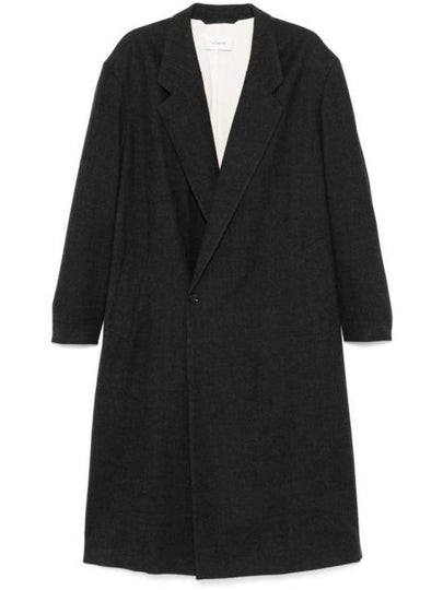 Double Breasted Maxi Single Coat Anthracite - LEMAIRE - BALAAN 2