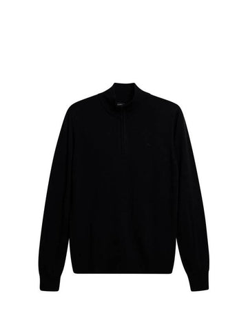 Kiyan Quarter Zip Wool Knit Top Black - J.LINDEBERG - BALAAN 1