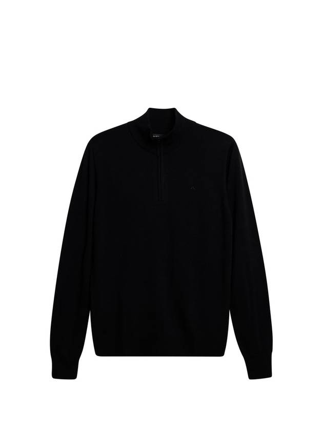 Kiyan Quarter Zip Wool Knit Top Black - J.LINDEBERG - BALAAN 2