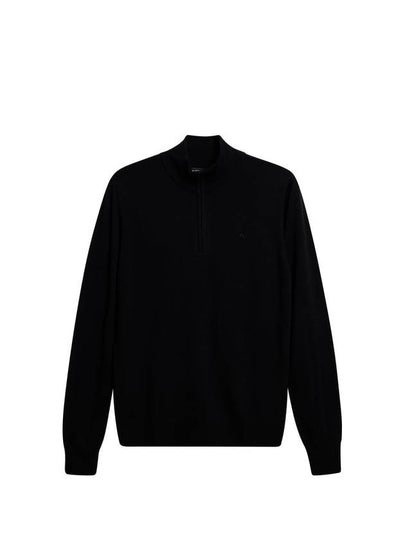 Kiyan Quarter Zip Wool Knit Top Black - J.LINDEBERG - BALAAN 2