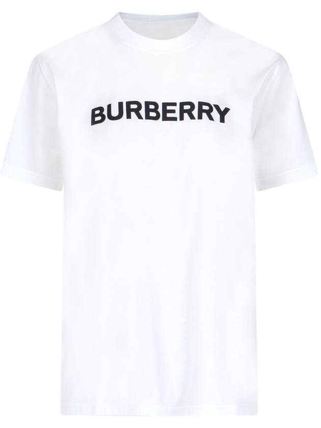 Logo Cotton Short Sleeve T-Shirt White - BURBERRY - BALAAN 2