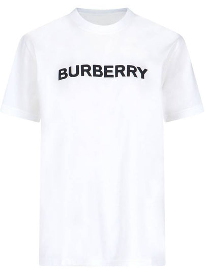 Logo Cotton Short Sleeve T-Shirt White - BURBERRY - BALAAN 2