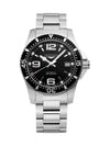 Hydro Conquest Automatic Black Dial Steel Watch Silver - LONGINES - BALAAN 2