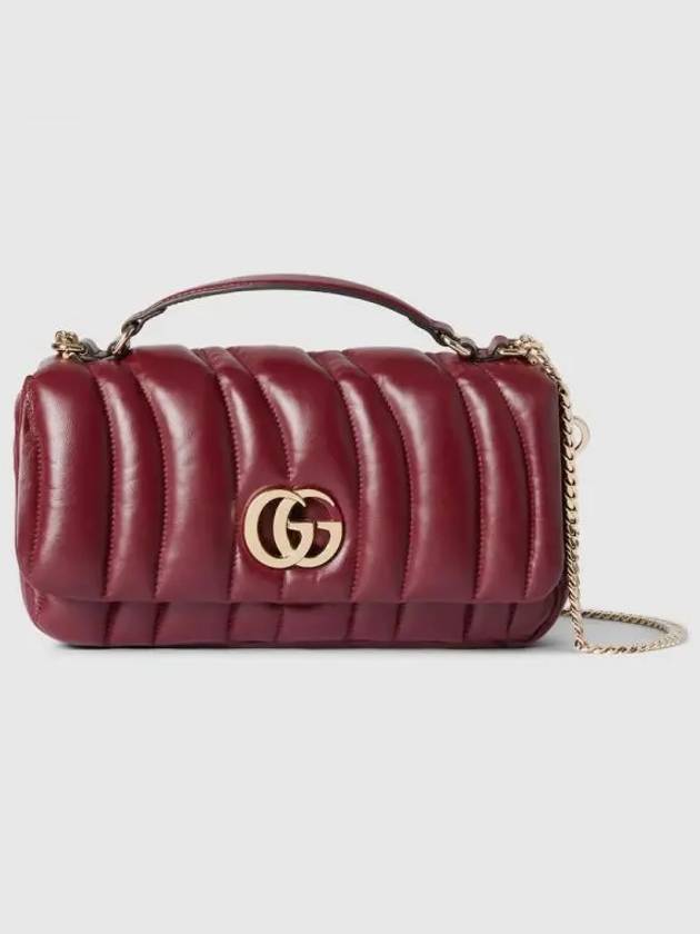 GG Milano small top handle bag Rosso Ancora red leather 806016AAD716207 - GUCCI - BALAAN 1