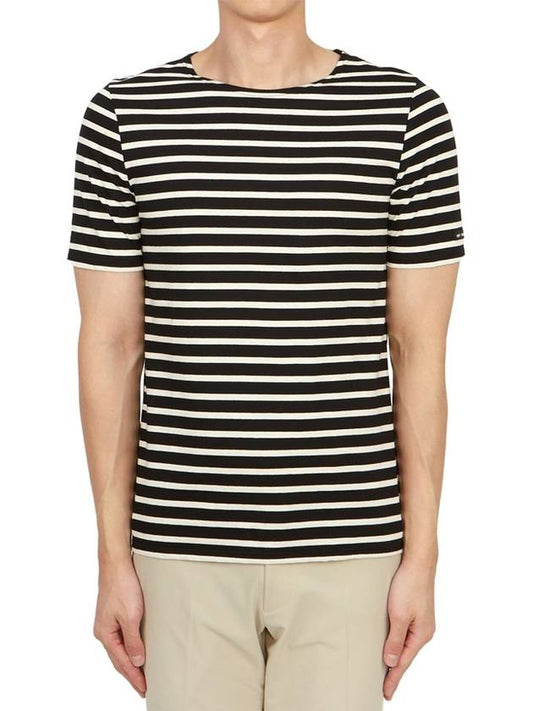 Levant Modern Striped Short Sleeve T-Shirt Noir Ecru - SAINT JAMES - BALAAN 2