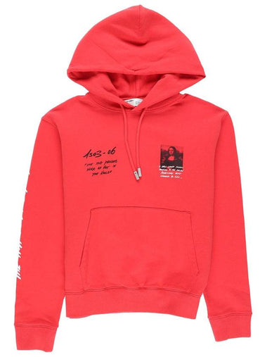 Front Back Mona Lisa Hoodie Red - OFF WHITE - BALAAN 1