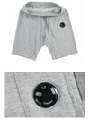 Light Fleece Regular Shorts Grey Melange - CP COMPANY - BALAAN 7