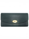 Women s Mulberry RL6538 Green Heavy Grain Leather Gold Dali Long Wallet gt Gangbuk used luxury goods - MULBERRY - BALAAN 1