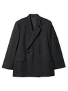 Tailored Wool Double Jacket Black - ACNE STUDIOS - BALAAN 1