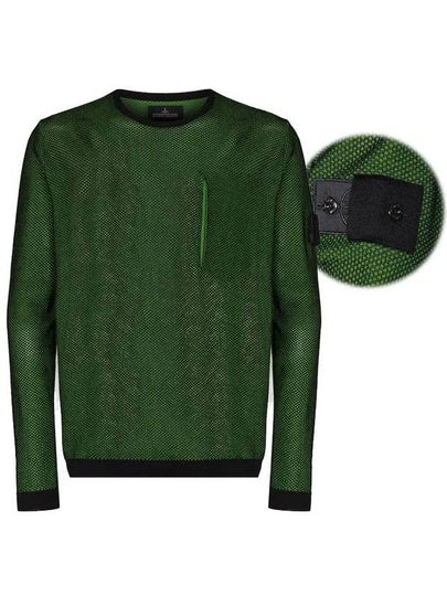 Men's Shadow Project Crewneck Lambswool Knit Top Green - STONE ISLAND - BALAAN 2