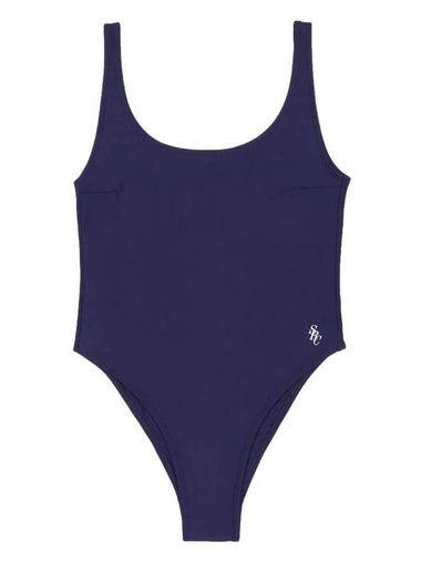 Carla Scoop Neck One-Piece Swimsuit Navy - SPORTY & RICH - BALAAN 1