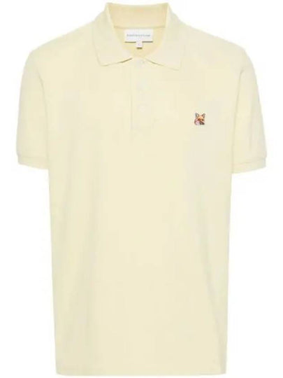 Fox Head Patch Cotton Polo Shirt Yellow - MAISON KITSUNE - BALAAN 2