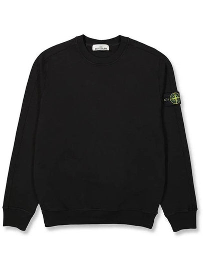 Garment Dyed Malfile Crewneck Sweatshirt Black - STONE ISLAND - BALAAN 2