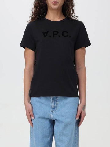 T-shirt basic A.P.C. in floccato - A.P.C. - BALAAN 1