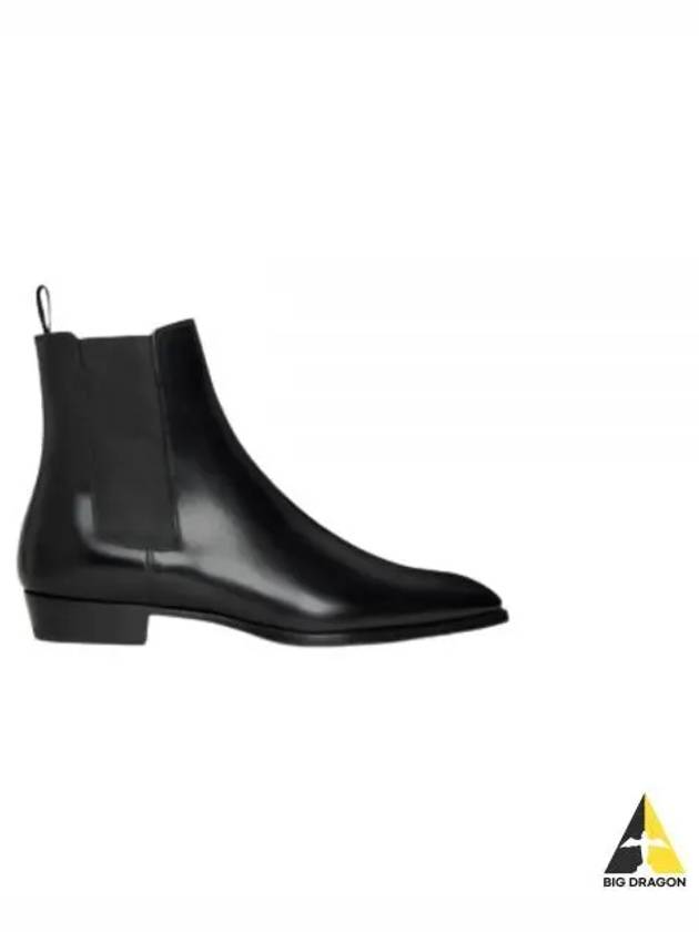 Drugstore Shiny Calfskin Chelsea Boots Black - CELINE - BALAAN 2