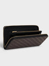 Triomphe Canvas Zipper Long Wallet Black - CELINE - BALAAN 7