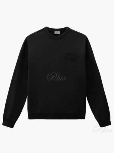 Crew neck sweatshirt in pure cotton CFWOSW0216MRUT3290 100 logo - WOOLRICH - BALAAN 1