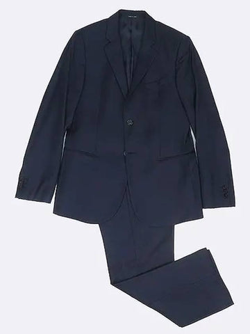 Armani Navy Color Check Pattern 100 Virgin Wool Men s Suit SET 50 - GIORGIO ARMANI - BALAAN 1