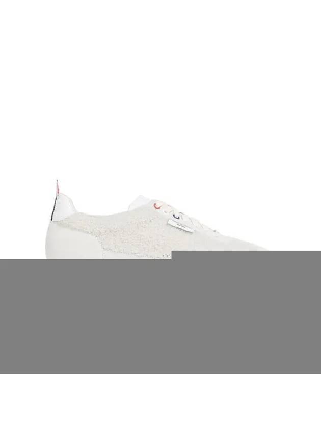 Shearling Tech Runner Low Top Sneakers White - THOM BROWNE - BALAAN 2