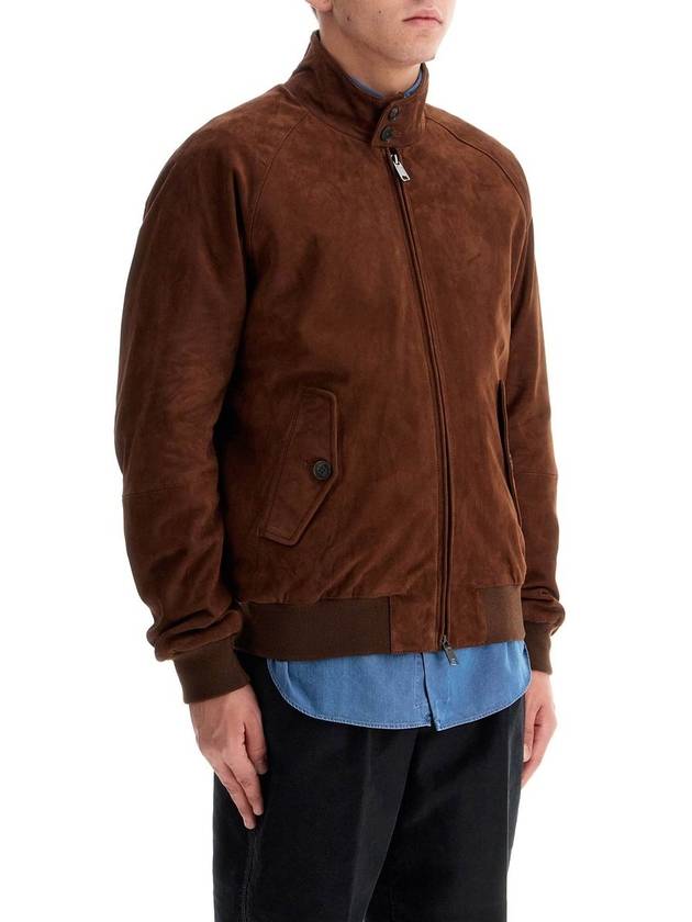 G9 Slim Fit Suede Jacket Brown - BARACUTA - BALAAN 3